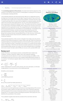 Physical cosmology android App screenshot 2